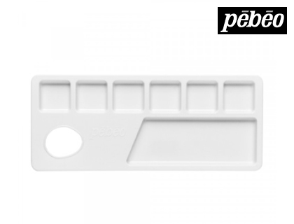 PALETTE PBO LITE EN PLASTIQUE 6 GODETS BLANC