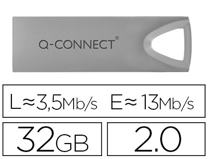 CL USB Q-CONNECT 2.0 PREMIUM 32GB VITESSE LECTURE 13MB/S CRITURE 3.5MB/S