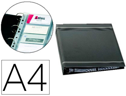 RELIURE  ANNEAUX DURABLE VISIFIX A4 CAPACIT 400 CARTES DE VISITE FORMAT 57X90MM JEU D'INTERCALAIRES ALPHABTIQUES