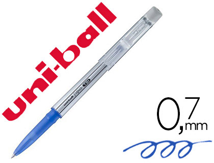 ROLLER UNIBALL TSI ENCRE GEL EFFAABLE POINTE MOYENNE TRAC 0.7MM COLORIS BLEU
