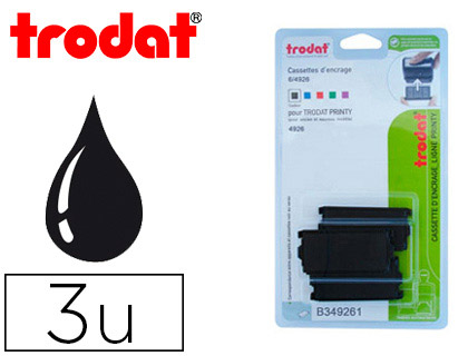 RECHARGE TAMPON TRODAT 4926 NOIR BLISTER 3 UNITS