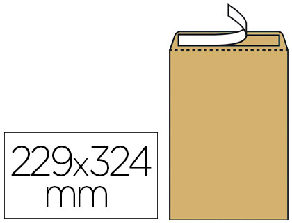 POCHETTE KRAFT ARM 120G ADHSIVE CONOMIQUE C4 229X324MM BOTE 250 UNITS