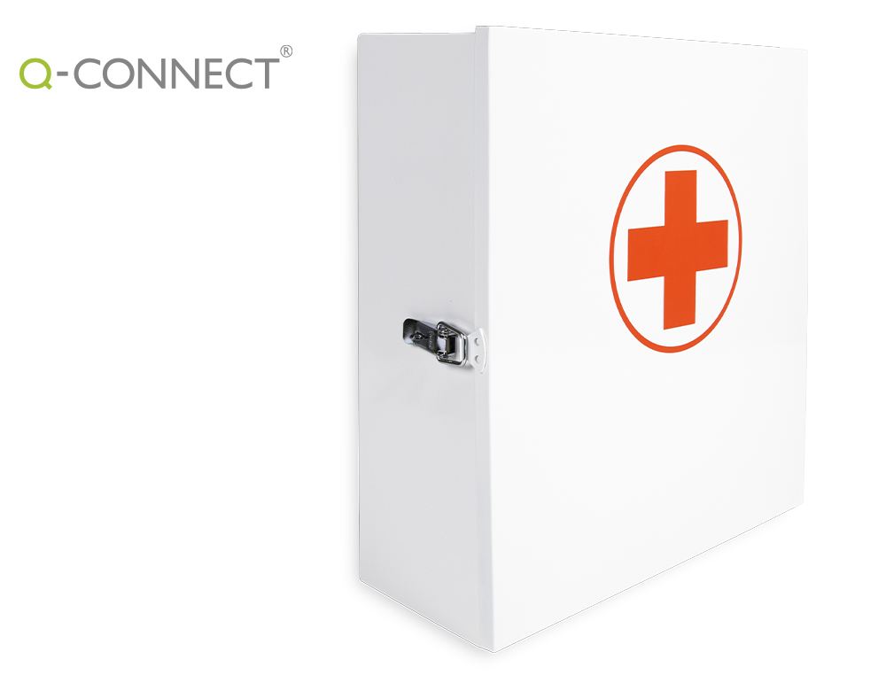 ARMOIRE PHARMACIE Q-CONNECT EN METAL LIVRE VIDE 4         COMPARTIMENTS L33XP12X36CM