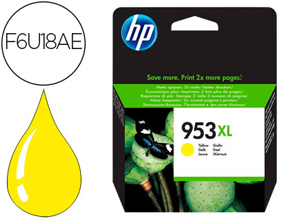 CARTOUCHE HP 953XL JET D'ENCRE F6U18AE COULEUR JAUNE 1450P