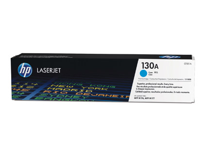 TONER LASER HP 130A CF350A POUR LASERJET M170/176/177 COULEUR CYAN 1300P