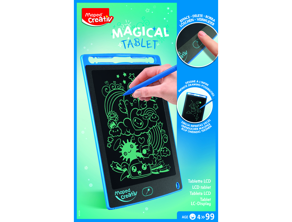 TABLETTE DESSIN MAGIQUE MAPED LCD AVEC STYLET