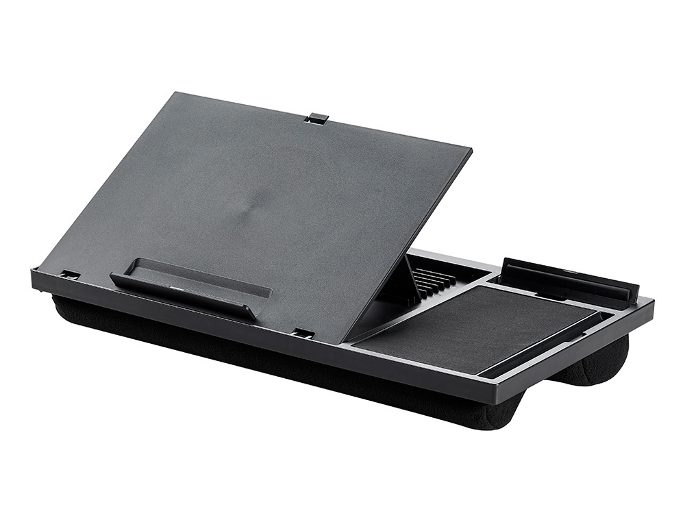 SUPPORT Q-CONNECT ORDINATEUR PORTABLE TAPIS DE SOURIS ET   SUPPORT TELEPHONE 7 REGLAGES  EN HAUTEUR COLORIS NOIR