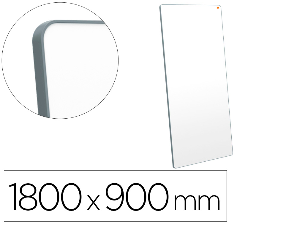 TABLEAU PORTABLE ESSELTE MAGNETIQUE DOUBLE FACE MOVE & MEET  BLANC TOUR GRIS         1800X900MM