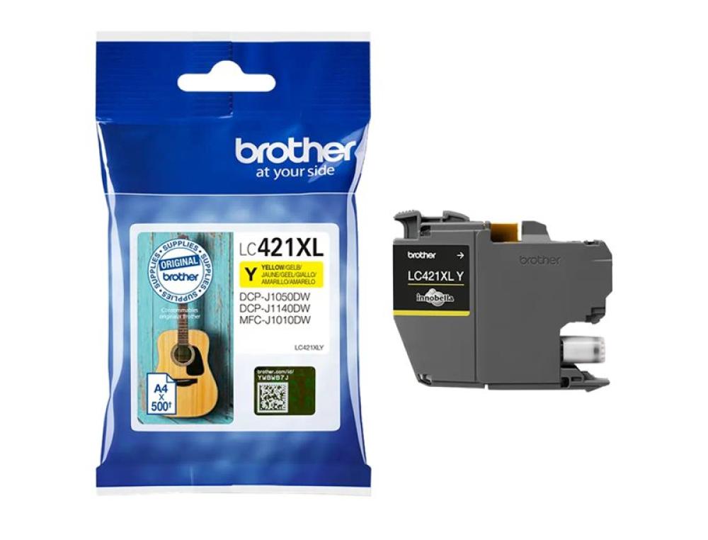CARTOUCHE BROTHER JET D'ENCRE DCP-J1140DW, MFC-J1010DW,     MFC-J1012DW ENCRE JAUNE