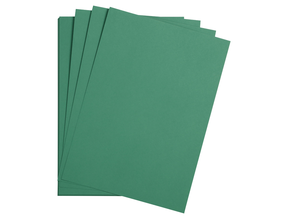 FEUILLE PAPIER CLAIREFONTAINE MAYA 270G 500X700MM COLORIS   VERT SAPIN PAQUET 25 UNITES