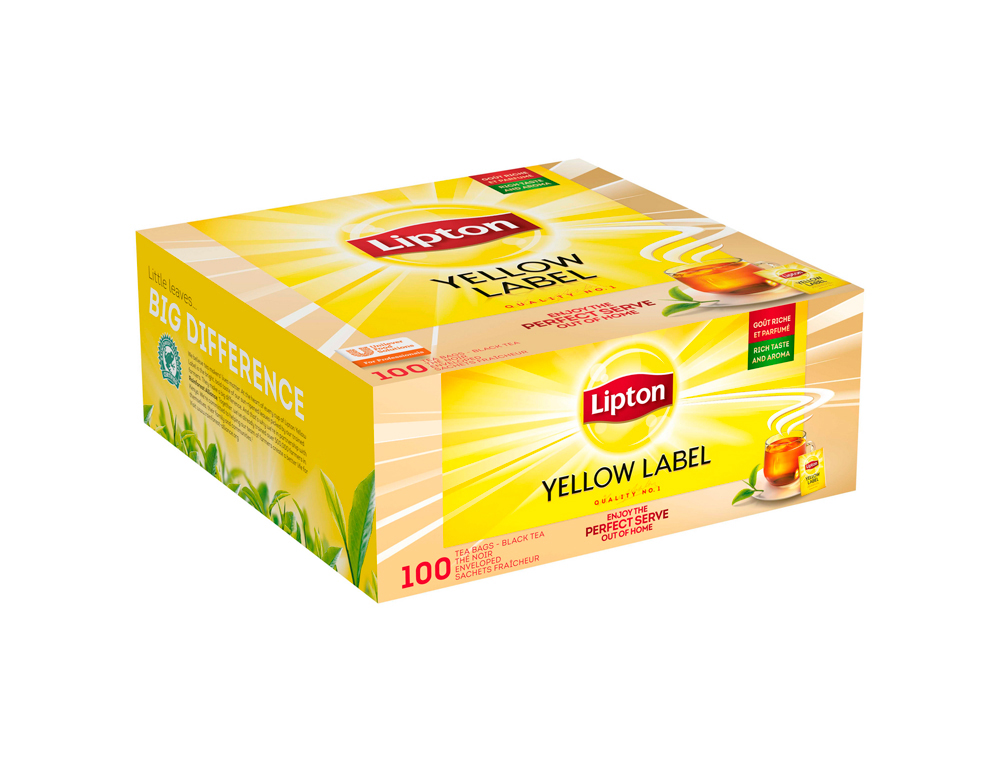 THE NOIR LIPTON YELLOW BOITE 100 SACHETS