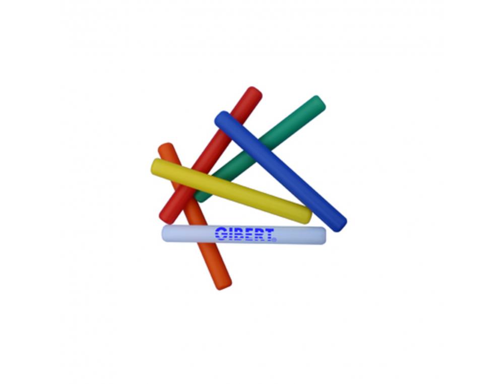 COURSE FIRST LOISIRS BATONS DE RELAIS MONOBLOCS AVEC      BOUTS ARRONDIS LOT DE 6       COLORIS ASSORTIS