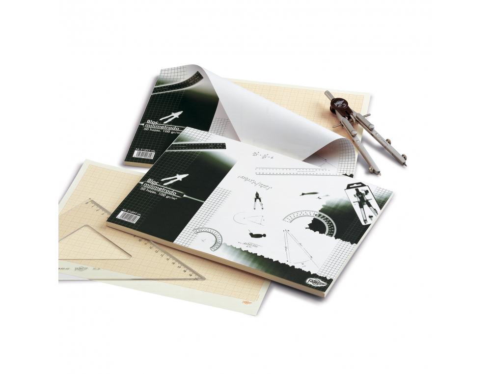 POCHETTE DE PAPIER VELIN MILLIMETRE CLAIREFONTAINE     100G A4 210X290MM 50 FEUILLES