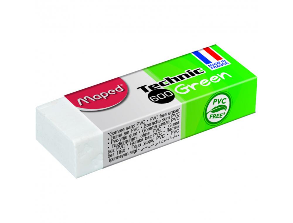 GOMME TECHNIC 600 GREEN MAPED SANS PVC COLORIS BLANCHE