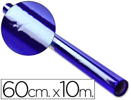 PAPIER CELLOPHANE LIDERPAPEL COLORIS BLEU ROULEAU 0.60X10M