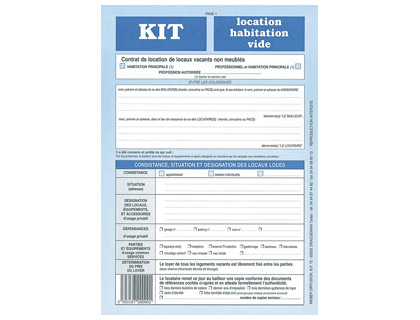 KIT CONTRAT LOCATION HABITATION VIDE WEBER DIFFUSION 8 PAGES LOCATION CAUTION TAT LIEUX ENTRE ET SORTIE