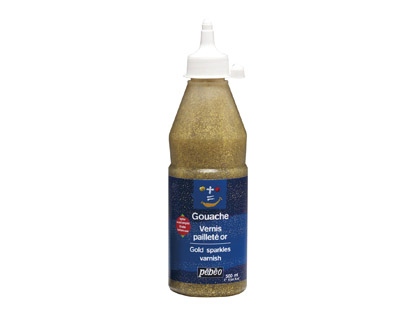 VERNIS GOUACHE PBO PAILLET OR INODORE PROTGE ILLUMINE OEUVRES FLACON 500ML