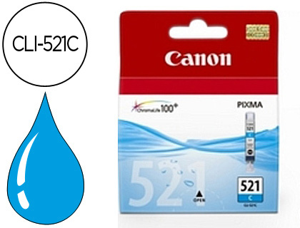 CARTOUCHE CANON JET D'ENCRE 2934 B001-CLI521C COULEUR CYAN 500P