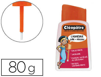 COLLE SCOLAIRE CLOPTRE PAPIER CARTON TRAVAUX MANUELS SANS SOLVANT FLACON 80G