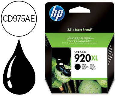 CARTOUCHE HP 920XL JET D'ENCRE CD975AE COULEUR NOIR HAUTE CAPACIT 1200P
