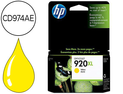 CARTOUCHE HP 920XL JET D'ENCRE CD974AE COULEUR JAUNE HAUTE CAPACIT 700P