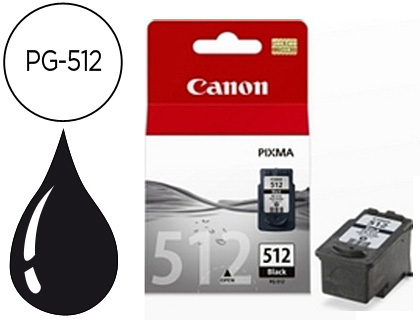 CARTOUCHE CANON JET D'ENCRE 2969 B001-PG512 TTE+ENCRE COULEUR NOIR 400P