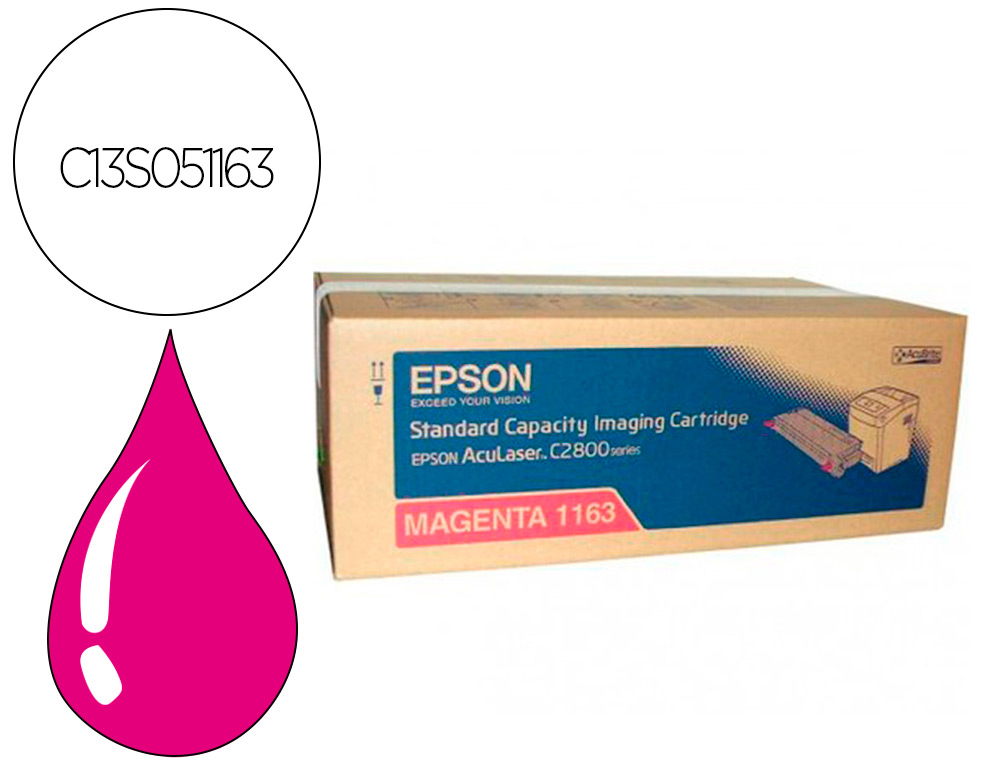 TONER LASER EPSON S051163 C13S051163 COULEUR MAGENTA 2000P