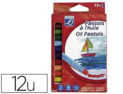 PASTEL HUILE LEFRANC BOURGEOIS 60MM DIAMTRE 8MM COLORIS ASSORTIS BOTE 12 UNITS