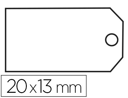 TIQUETTE  FIL APLI AGIPA 13X20MM CARTONNETTE BLANCHE FIL BLANC COTON PAQUET 200 UNITS
