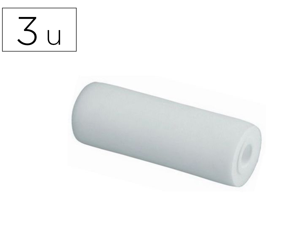 RECHARGE O'COLOR ROULEAU MOUSSE HAUTE DENSITE 10CM LOT 3 UNITES