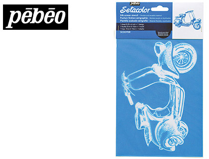POCHOIR TEXTILE PBO SCOOTER RUTILISABLE FORMAT DIN A5