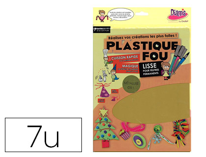 PLASTIQUE FOU OZ INTERNATIONAL CUISSON RAPIDE AU FOUR COLORIS MTALLIS OR PAQUET 7 UNITS