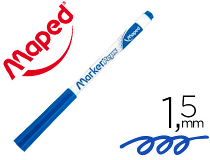 FEUTRE MAPED MARKER'PEPS EFFAABLE  SEC POUR ARDOISES BLANCHES COLORIS BLEU