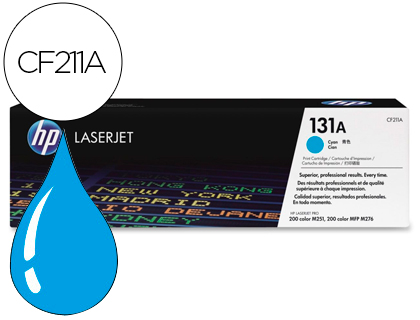 TONER LASER HP 131A CF211A POUR LASERJET PRO M251/M276 COULEUR CYAN 1800P