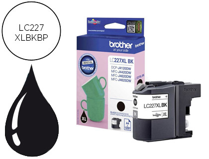 CARTOUCHE BROTHER JET D'ENCRE ORIGINALE LC227XLBK COULEUR NOIR