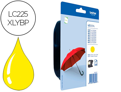 CARTOUCHE BROTHER JET D'ENCRE ORIGINALE LC225XLY COULEUR JAUNE