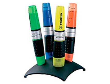 SURLIGNEUR STABILO LUMINATOR TRAC 2/5MM ENCRE LIQUIDE NIVEAU VISIBLE BASE ERGONOMIQUE SET 4 UNITS