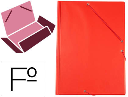CHEMISE LIDERPAPEL CARTON REMBORD DOS FLEXIBLE A4+ 320X240MM 3 RABATS LASTIQUE COLORIS ROUGE