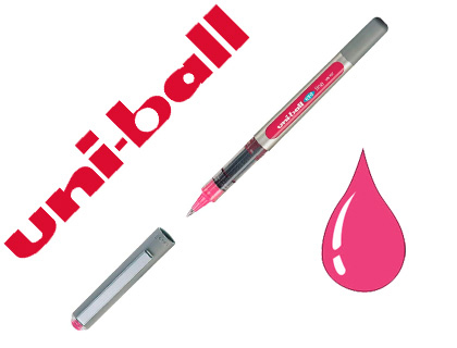 ROLLER UNIBALL EYE POINTE METAL ECRITURE MOYENNE 0,5MM  ENCRE FLUIDE RESISTE TEMPS    EAU SOLVANTS COLORIS ROSE
