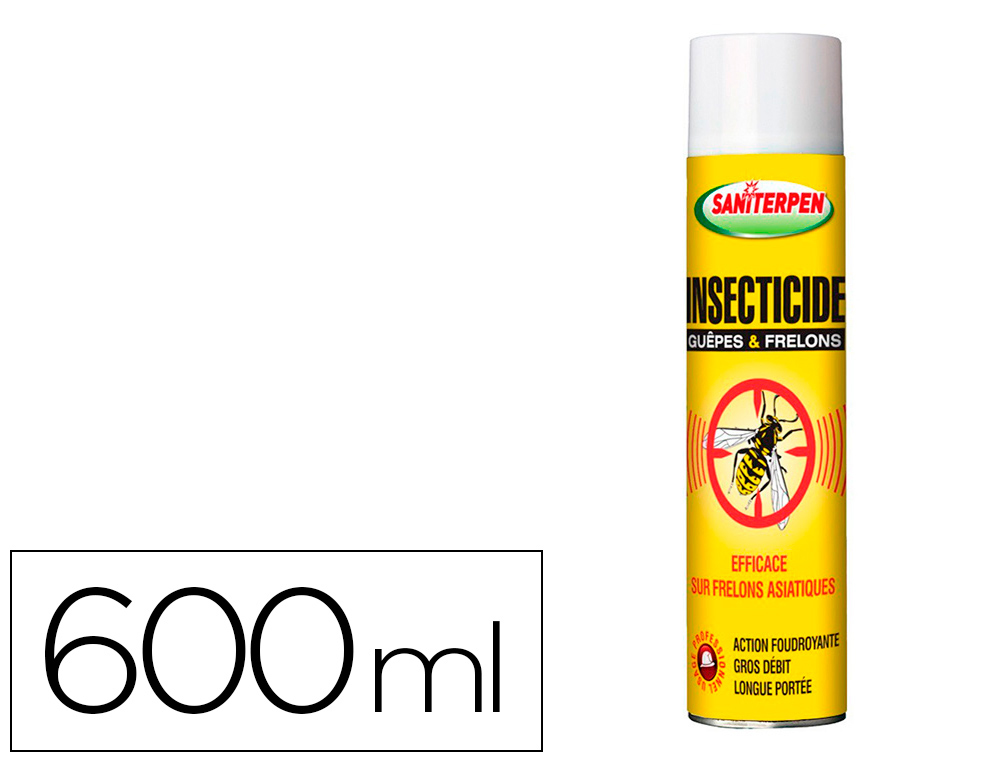 INSECTICIDE SANITERPEN GUEPES ET FRELONS USAGE EXTERIEUR    LONGUE PORTEE 4M AEROSOL      600ML