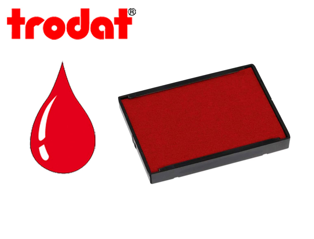 CASSETTE ENCRAGE TRODAT 6/4927C POUR TAMPON ENCREUR PRINTY 4727/4927/4957 COLORIS ROUGE