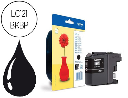 CARTOUCHE BROTHER JET D'ENCRE LC121BK COULEUR NOIRE