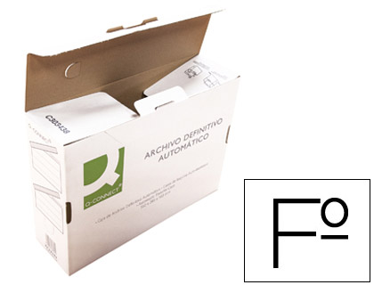 BOITE CLASSEMENT Q-CONNECT CARTON RECYCLE ONGLET DE      VERROUILLAGE 255X360X100MM