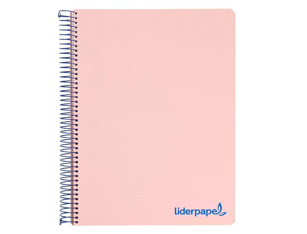 CAHIER SPIRALE LIDERPAPEL A4 MICRO WONDER 240 PAGES 90G    5X5MM 4 TROUS 5 BANDES        COULEURS ROSE