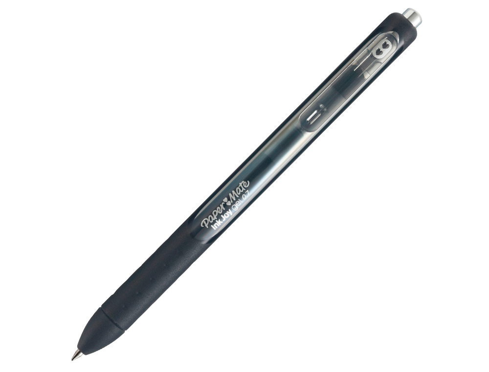 STYLO-BILLE PAPER MATE INKJOY GEL RÉTRACTABLE ÉCRITURE MOYENNE 0.7MM ENCRE DOUCE GRIP COLORIS NOIR