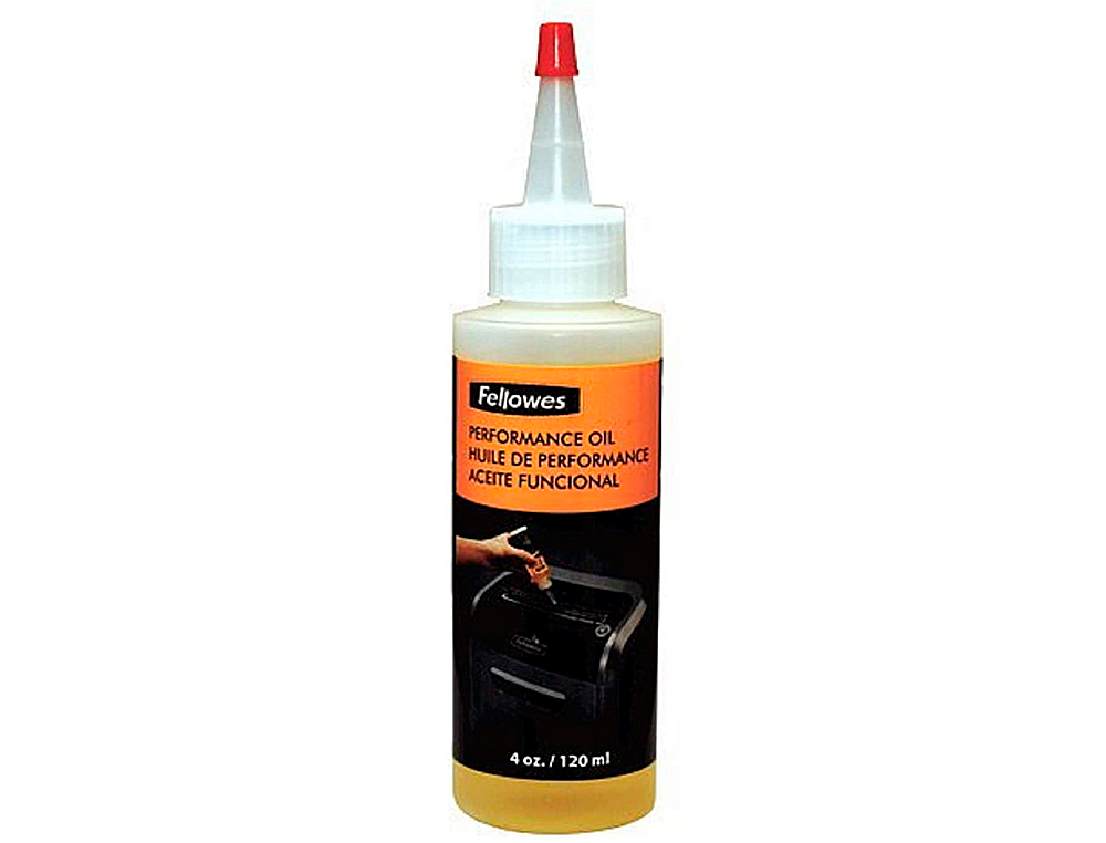 HUILE LUBRIFIANTE FELLOWES POUR DESTRUCTEURS DOCUMENTS MAXIMISE PERFORMANCE PROLONGE DURÉE DÉCHIQUETAGE FLACON 125ML