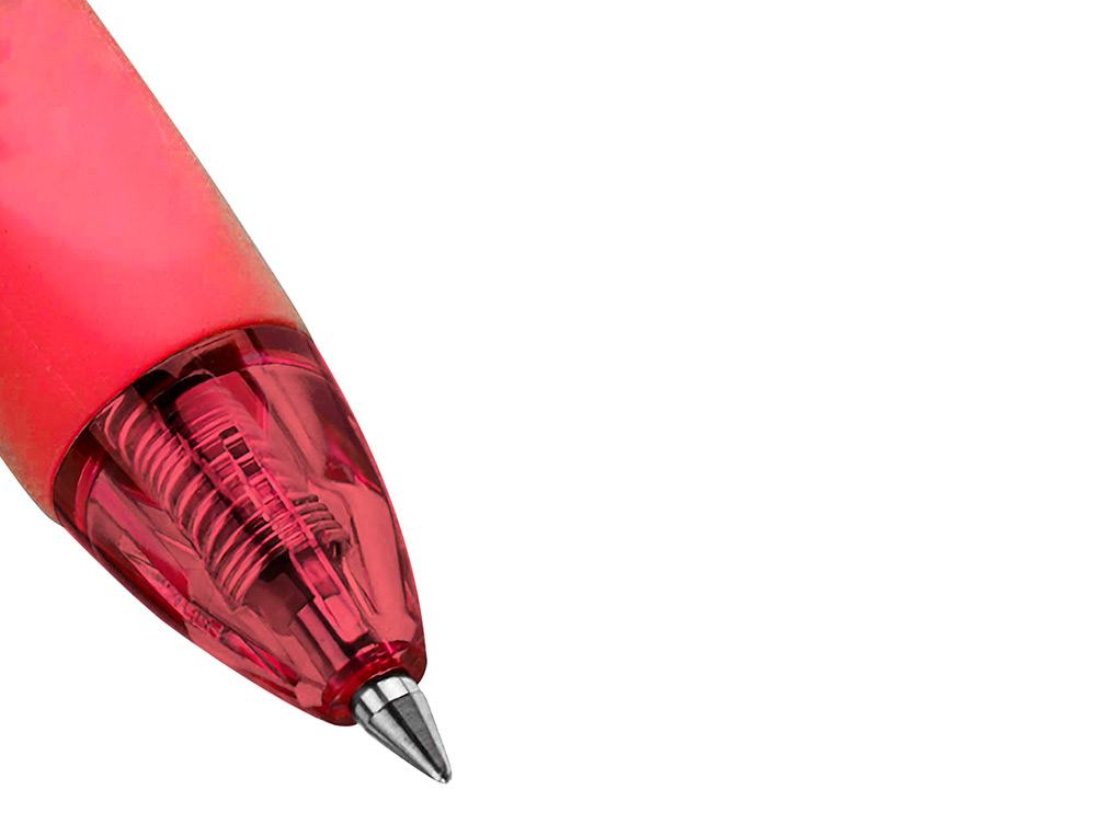 ROLLER Q-CONNECT ÉCRITURE MOYENNE 0.7MM ENCRE EFFAÇABLE GRIP PRÉHENSION GOMME SERTIE COLORIS ROUGE