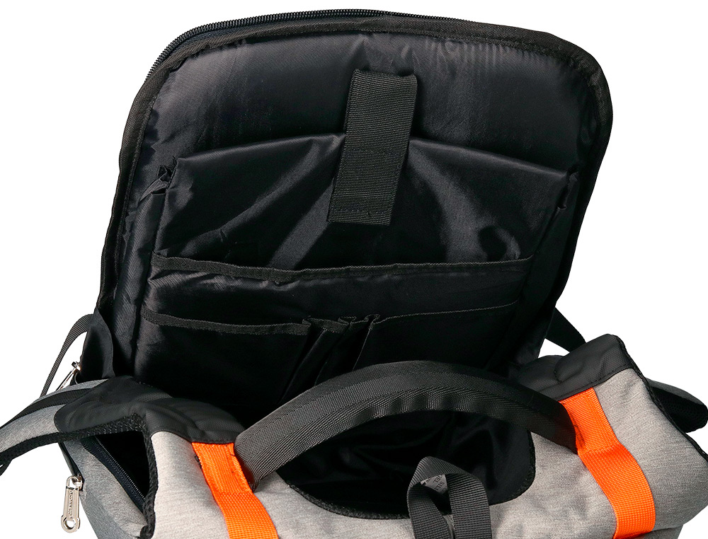 SACOCHE Q-CONNECT ORDINATEUR PORTABLE 18 POUCES POLYESTER ETANCHE DIM. 460X170X310MM COLORIS NOIR/GRIS