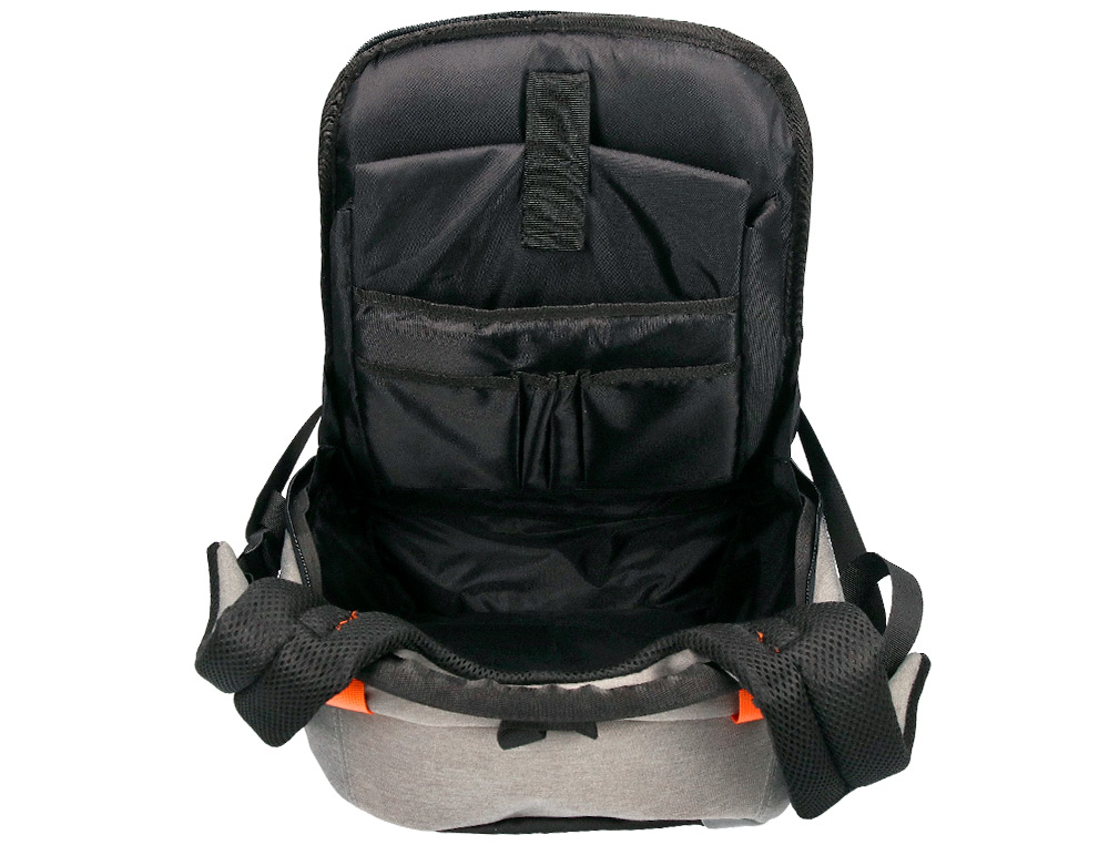 SACOCHE Q-CONNECT ORDINATEUR PORTABLE 18 POUCES POLYESTER ETANCHE DIM. 460X170X310MM COLORIS NOIR/GRIS
