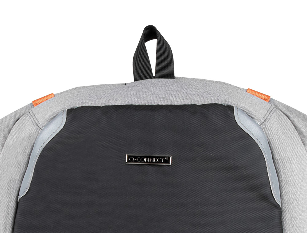 SACOCHE Q-CONNECT ORDINATEUR PORTABLE 18 POUCES POLYESTER ETANCHE DIM. 460X170X310MM COLORIS NOIR/GRIS
